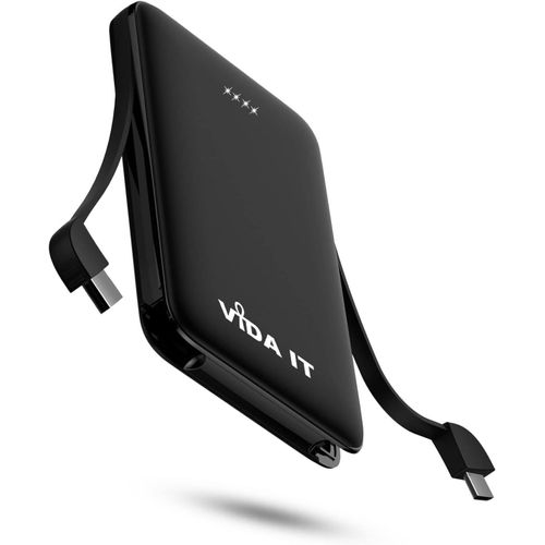 Kalanka-Mini Batterie Externe Chargeur Usb-C Pour Samsung Galaxy S21 S20 Fe A10 A12 J7 Batterie Portable De Secours, 5000mah Power Bank Legere Avec Câble Intégré, Ce Un Cellule