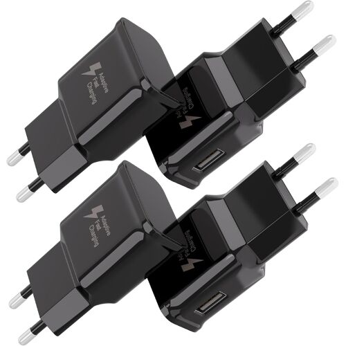 KALANKA-Chargeur Mural USB Adaptatif ¿¿ Charge Rapide, 4-Pack Charge Rapide Adaptateur Chargeur USB de Voyage pour Samsung Galaxy S21 S20 S10 S9 S8 S7 Edge Plus, Note 8 9 10, A03 A13 A23 A32 A54 iPhon