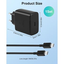 Chargeur 45w Super Charge Compatible Avec Samsung,Chargeur Rapide Usb C Avec Câble 5a De 1m Pour Galaxy S25 Ultra,S24+,S24 Ultra,S23+,S23 Ultra,S22,Z Fold5,Flip5,Fold6,Flip6,Tab S10,S9,S