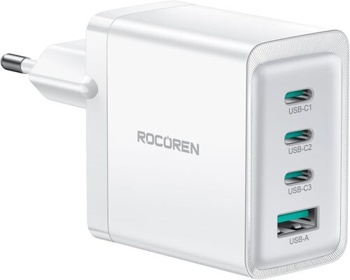 Chargeur Rapide USB C 65W, GAN5 Tech, PD 3.0 67W Chargeur USB C Compatible avec MacBook, Samsung Galaxy S24/S24+/S24 Ultra//S23/S22, iPhone 16/16 Pro Max/15/15 Pro Max, Huawei, Steam Deck