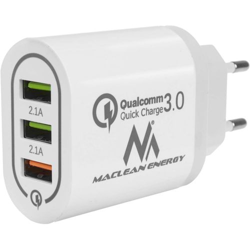 Chargeur Secteur Usb Universel Qc 3.0 3Xusb Mce479 Blanc