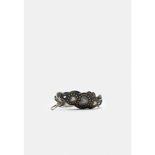 Stradivarius Ceinture Ondulée À Clous Et C?urs Noir S