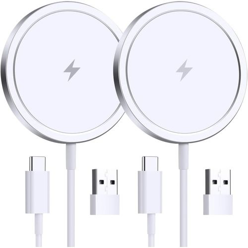 Kalanka-2pcs Chargeur Sans Fil 15w, Rapide Chargeur Mag-Safe, Chargeur Rapide Compatible Avec Magsafe Pour Iphone, Chargeur Magnétique Vers Usb\U2011c Pour Iphone 16/15/15 Pro/15 Pro Max/14/13/12, Bl