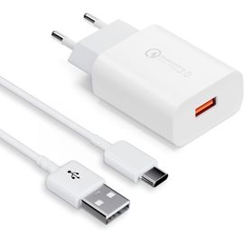 SJZG-Chargeur Type C Charge Rapide Pour Samsung Galaxy S22 S21 S20 S10 S9 S8 Puls, Note 9/8, Z Filp3, A04S A05S A13 A14 A15 A21S A25 A33 A34 A40 A50 A51 A53 A55 A71 M54 M34 M14 5G, Avec 2M Câble Usb