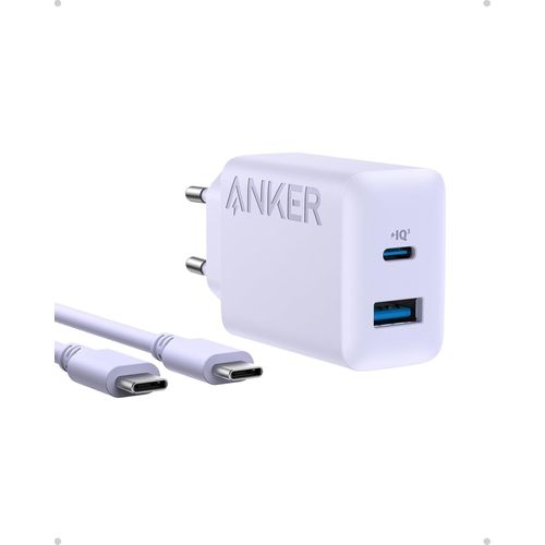 Anker B2348 Chargeur iPhone USB C 20 W, Chargeur iPad, Recharge Rapide, Compatible avec iPhone 17/17 Plus/17 Pro Max/16/iPad et Autres (câble USB C 150 cm Inclus)