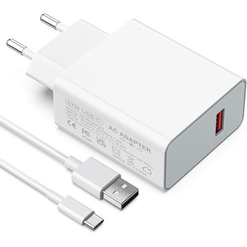 JGD-Chargeur USB C 67W Alimentation Compatible avec Xiaomi 15 15T 14 13 Lite 12 12X 12S Ultra 11 Pro 10 Redmi Note 13 Pro 12 11 10 POCO F5 Pro¿ F4 X6 X5 X4 GT M4 Adaptateur Rapide Câble Charger