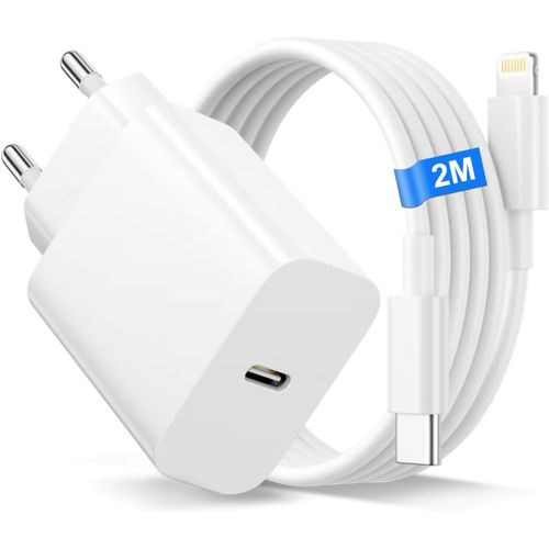 Chargeur Iphone Rapide Avec 2m Câble Usb C, 20w Chargeur Rapide Usb C Pour Iphone 14/14 Plus/14 Pro/14 Pro Max/13/13 Pro/12/11/Se/X/8/Ipad, Usbc Prise Chargeur Iphone Rapide Type C Adaptateu[Z2451]