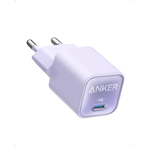 Anker 511 Charger (Nano 3) fantôme - Chargeur USB-C 30W, USB-C GaN 30 W - PIQ 3.0 PPS - Compatible avec iPhone 15/15 Pro/15 Pro Max/14 Pro/14 Pro Max, Galaxy, Pixel 4/3, iPad (sans câble de chargement)