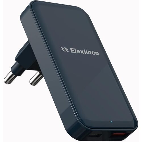 JGD-Chargeur 20 W 2 ports USB C, PD 3.0 Power Adapter prise de charge compatible avec iPhone, iPad, Samsung Galaxy, Nexus, HTC, Motorola, LG et beaucoup d'autres (bleu)