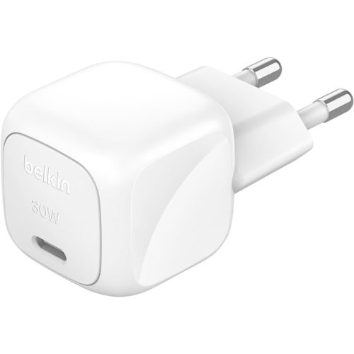 Eryi-Boostcharge Chargeur Secteur 30 W (Compact Et Portable, Usb-C Power Delivery, Pour Tous Modèles De L'iphone 16, 15, 14, 13, Samsung Galaxy S24, S23, Ipad, Airpods, Tablettes, Etc., Blanc)