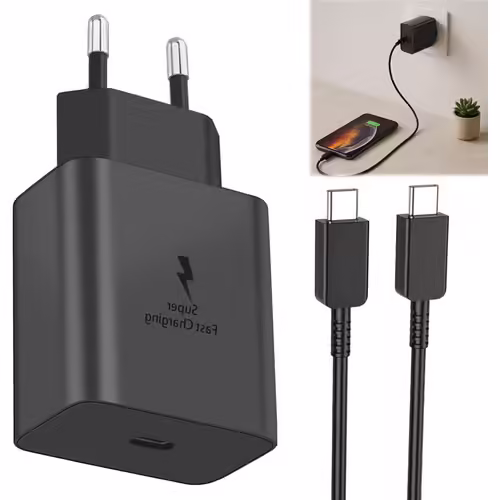 Chargeur Samsung 45W Rapide - Ultra-Fast Charger With 2M Usb-C Cable, 45W High-Speed Power Delivery, Compatible With Galaxy S24+/Ultra, S23+/Ultra, Note20¿Z Fold5, Tab S8 Ultra & More