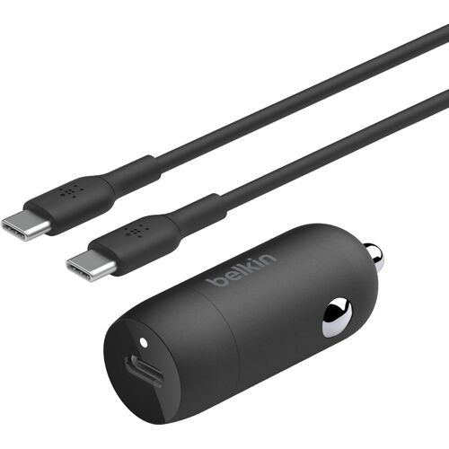 Chargeur De Voiture Boostcharge 30 W, Port Usb-C Power Delivery, Câble Usb-C Vers Usb-C Inclus, Compatibilité Universelle, Pour Iphone 15, 14, Galaxy S24, Pixel, , Ipad, Tablettes, Etc.[X1136]