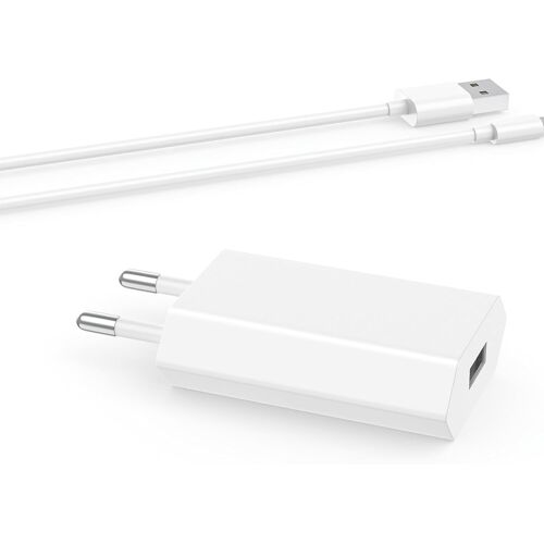 KALANKA-Chargeur pour iPhone 11, 8, SE, XR, 7, 7 Plus, SE 2020, 6, 6S, X, XS, XS Max, 10, 12, 13, 14, IPad, Air pods. 5V 1A USB Adaptateur Secteur avec 2M C¿ble pour Apple (Blanc)