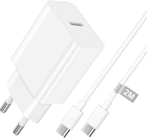 TIANYI-30W Chargeur USB C Rapide pour iPhone 16E/16/16 Pro Max/16 Plus/15/15 Pro Max/15 Plus/iPad, Prise Chargeur iPhone Charger Type C Charge Rapide Prise Secteur USB C et 2M Cable USBC USBC