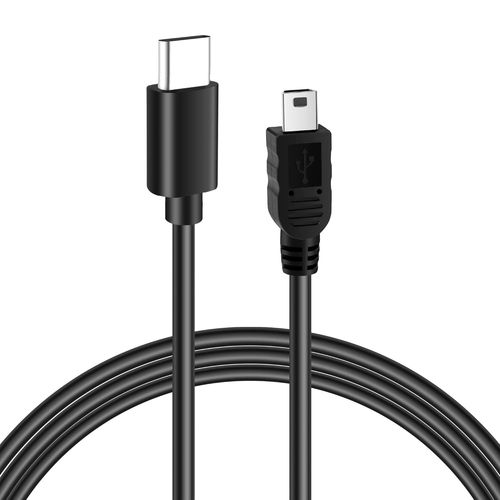 TIANYI-Câble USB C vers Mini USB 2.0-3 mètres,Type C mâle vers Mini USB mâle,480 Mbit/s,noir,câble de chargement de données compatible avec les appareils dotés de Type C/Mini Ports