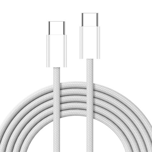 Pd 27W 65W Power Usb-C Type C Mâle Vers Mâle 480Mbps Câble De Données Pour Téléphone & Tablette & Ordinateur Portable Manchon Blanc 1M[CAB9162358]