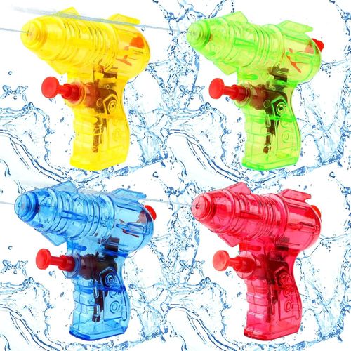 Mini Pistolet À Eau Pour Enfants, 4 Pièces Pistolet À Eau Petit Transparent, Pistolet À Eau Petit Cadeaux D'été Piscine Plage Piscine Extérieur Jouet De Combat D'eau Enfants