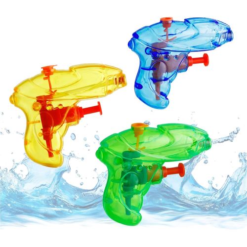 Lot De 3 Mini Pistolets À Eau - Environ 8 Cm Avec Une Grande Portée - Petit Pistolet Pulvérisateur Pour Enfants