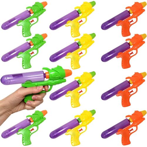 Lot De 12 Pistolets À Eau De 19 Cm, Jouet De Plage Pour Enfants, Pistolets À Eau Pour Piscine, Plage, Extérieur, Jouets Pour Enfants, Sacs De Fête D'été