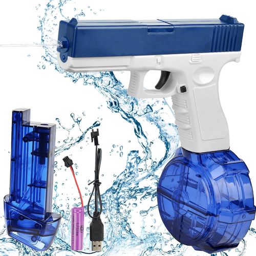 Pistolet À Eau Électrique, Pistolets À Eau Automatique, Pistolet A Eau, Longue Portée De 8-10 Meter, Jouet Aquatique De Fête D¿Été Pour Enfants Et Adultes (A)