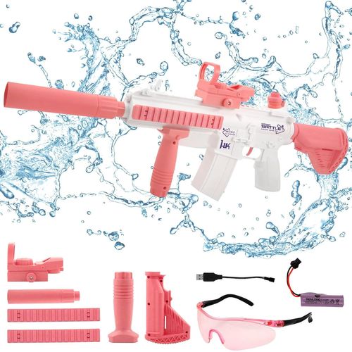 Pistolet À Eau Électrique,Pistolet Eau Electrique Grande Capacité, Avec Lunettes De Protection,Pistolets À Eau Avec Grande Portée Jusqu'à 7 À 10 M,Jouet Aquatique De Fête D¿Été Pour Enfants Et Adultes