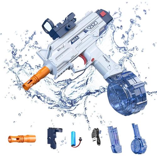 Pistolet À Eau Automatique, Pistolet À Eau Pour Enfants Adultes, Pistolet À Eau Électrique Avec Une Large Portée De 22 À 35 Pieds, Pistolet À Eau Longue Portée Pour L'été, Piscine Extérieure