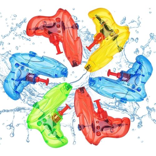 Ayu-Lot De 6 Petits Pistolets À Eau Pour Enfants, Jouets Robustes Pour Jeux Sans Soucis, Petits Pistolets Colorés Pour L'été, Le Jardin, La Plage Et La Piscine