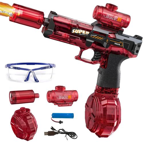 Pistolet À Eau Electrique, Pistolet A Eau Electrique Puissant À Longue Portée, Pistolet À Eau Electrique Pour Enfant Adulte, Pistolet Eau Electrique Pour Piscine Et Jardin D'été (Rouge)