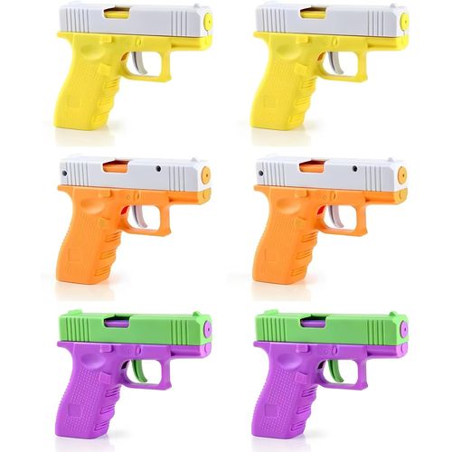 Ayu-6 Pièces Mini Pistolet A Eau,Cool Petit Pistolet À Eau Manuel Jouet Pistolet À Eau Partie D'été Mini Piscine Jardin Plage Paquet Cadeau Violet/Orange/Rouge