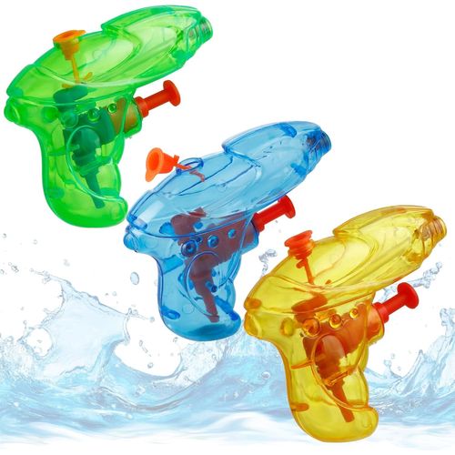 Lot De 3 Mini Pistolets À Eau Pour Enfants - Grande Portée Et Réservoir - Pistolet Pulvérisateur Aux Couleurs Vives - Environ 8 Cm - Pistolet À Eau
