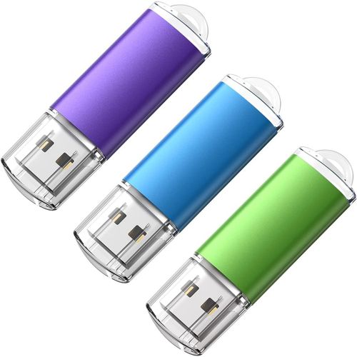 USB Stick 16 GB Set of 3 Large Capacity USB 2.0 Flash Drive Storage Disk Memory Stick for Windows, PC, iPad, Recorder, Linux