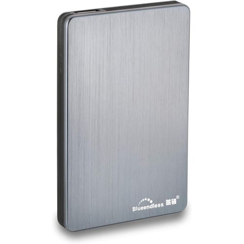 Disque Dur Externe Portable avec USB3.0 pour Ordinateur de Bureau et Portable 6,3 cm 500Go Gris