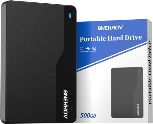 Disque Dur Externe Portable Ultra Mince 500Gb Disque Dur Disque Dur Usb 3.0 Extension De Stockage Compatible Avec Ps4, Pc, Mac, Ordinateur Portable, Xbox, Android