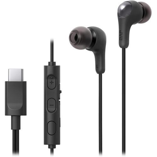 SUBZONAL-HA-FR9UC-B, Écouteurs filaires Gumy Connect USB Type-C avec Un Son Puissant et Clair, télécommande Pratique Marche/arrêt du Micro, 3 Boutons, HA-FR9UC-B (Noir)