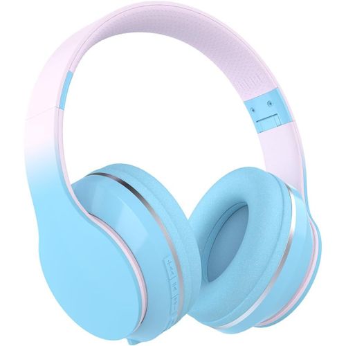 Ayu-Casque Supra-Auriculaire Sans Fil Pour Enfants Avec Microphones, Son Stéréo, 10 Heures D'autonomie, Casque Pliable Et Réglable Pour Enfants, Casque Bluetooth 5.1 Pour Adultes, École, Voyage (Bleu