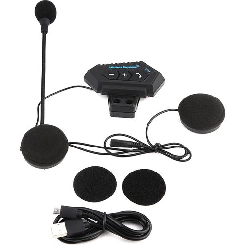 Karwl-Casque De Moto Bluetooth,Casque De Moto Bt-Interphone Bluetooth V5.0-Sans Fil-Mains Libres-Casque Intercom Pour Moto,Extérieur Pour Gps,Contrôle Des Appels De Musique