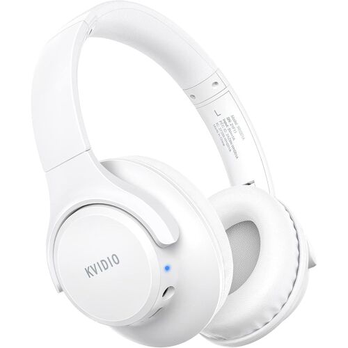 Casque Bluetooth sans Fil, 65 Heures de Lecture sans Fil avec Microphone, Casque léger Pliable avec Basses Profondes, Son stéréo HiFi pour Voyage, Travail, Ordinateur Portable
