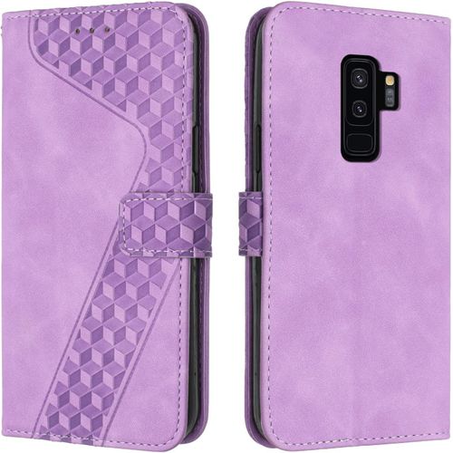 Coque Pour Samsung Galaxy S9 Plus, Tui Tlphone Samsung S9 Plus, Etui Protection Housse En Cuir Pu Portefeuille Pochette Flip Case [Magntique] Etui Rabat Pour Galaxy S9 Plus (Pourpre)
