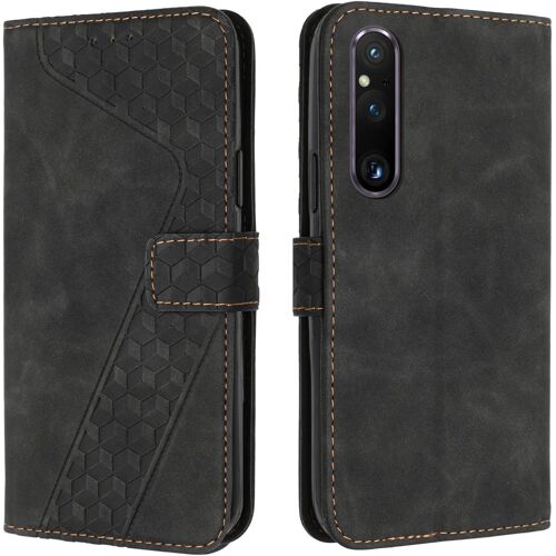 Coque Pour Sony Xperia 1 V 2023, Etui Protection Housse Premium En Cuir Pu Portefeuille Étui Téléphone [Fermoir Magnétique] [Fentes Pour Cartes] Flip Case Pour Sony Xperia 1 V 2023¿Noir