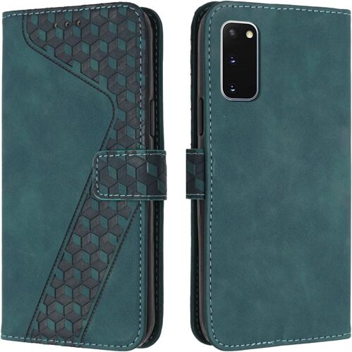 Case for Samsung Galaxy S20, Premium PU Leather Wallet Phone Case [Magnetic Clasp] [Card Slots] Flip Case for Samsung Galaxy S20 (Green)