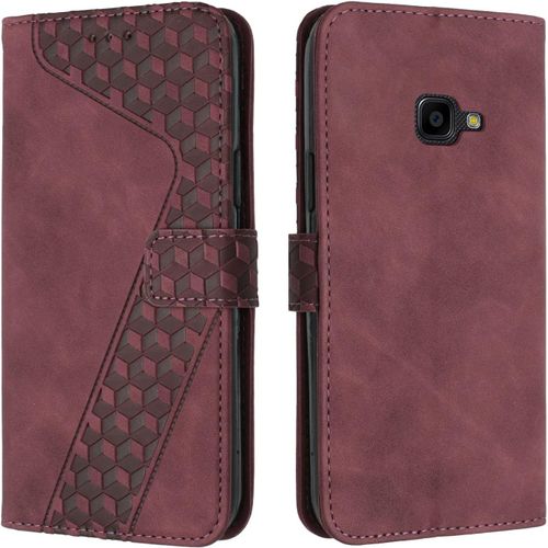 Kal-Coque Pour Samsung Galaxy Xcover 4/4s, Etui Protection Housse Premium En Cuir Pu Portefeuille Étui Téléphone [Fermoir Magnétique] [Fentes Pour Cartes] Flip Case Pour Galaxy Xcover 4/4s¿Rouge