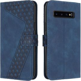 Sjzg-Coque Pour Samsung Galaxy S10 Plus, Etui Protection Housse Premium En Cuir Pu Portefeuille Étui Téléphone [Fermoir Magnétique] [Fentes Pour Cartes] Flip Case Pour Samsung Galaxy S10 Plus¿Bleu