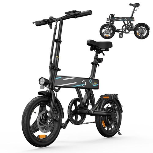 Vélo Électrique Urbain Iscooter Eb1 350 W - Pneus 14", Autonomie 40 Km, Charge 150 Kg, Pliable Pour Les Trajets Urbains