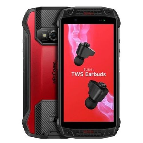 Ulefone Armor 15 4G Téléphone Portable Incassable,6Go+128Go Rouge