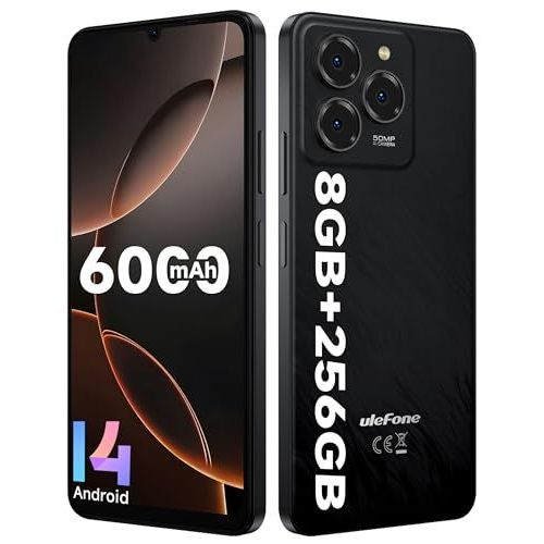 Ulefone Note 20 Pro Téléphone Portable,8Go+256Go Noir