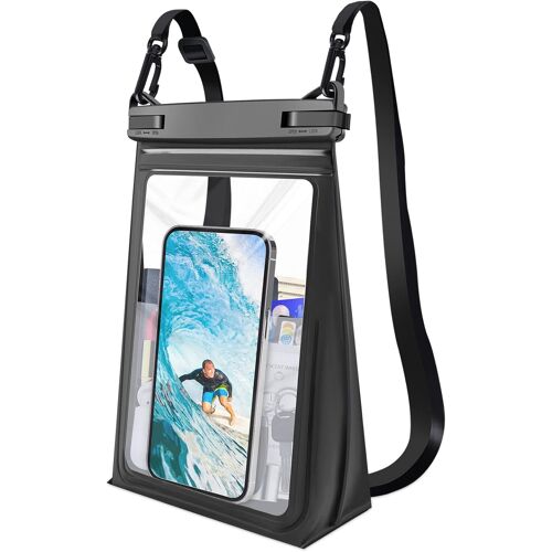 MONDODIGITALE-Pochette Étanche Smartphone 8.5 Pouces, Grand Coque Waterproof Pochette Pour Telephone Portable Etanche Pour Iphone 16 15 14 13 Pro Max Samsung S24/23 Ultra Ipx8 Imperméable Protection