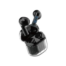 Bluetooth 5.3 Casque sans fil Écouteurs de sport Écouteurs transparents Noir