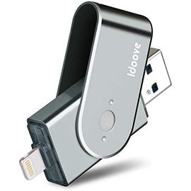 CMJAAGUR-Clé Usb Certifiée Mfi Pour Iphone Et Ipad ¿256 Go- Usb 3.0 - Clé Usb Lightning Extension De L'Adaptateur De Stockage Externe Pour Pc Ios, Mac Et Windows(256Gb)[M1500]