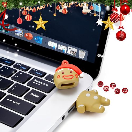32GB USB Flash Drive Memory Stick The Gingerbread Man Pendrive for External Data Storage