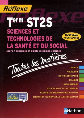 Sciences Et Technologies De La Santé Et Du Social Tle St2s - Toutes Les Matières